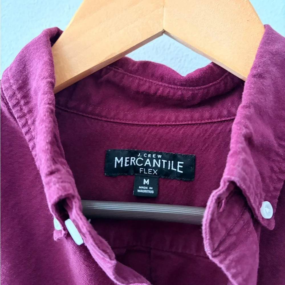 Men's J. Crew Mercantile Burgundy Button-Down Shirt‎